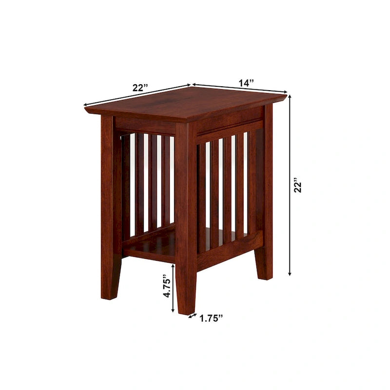 Table d'appoint style Mission | Bois massif, Table d'appoint artisanale, Salon