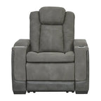 Fauteuil Inclinable Électrique avec Appuie-tête Réglable | Similicuir, Port USB, Salon