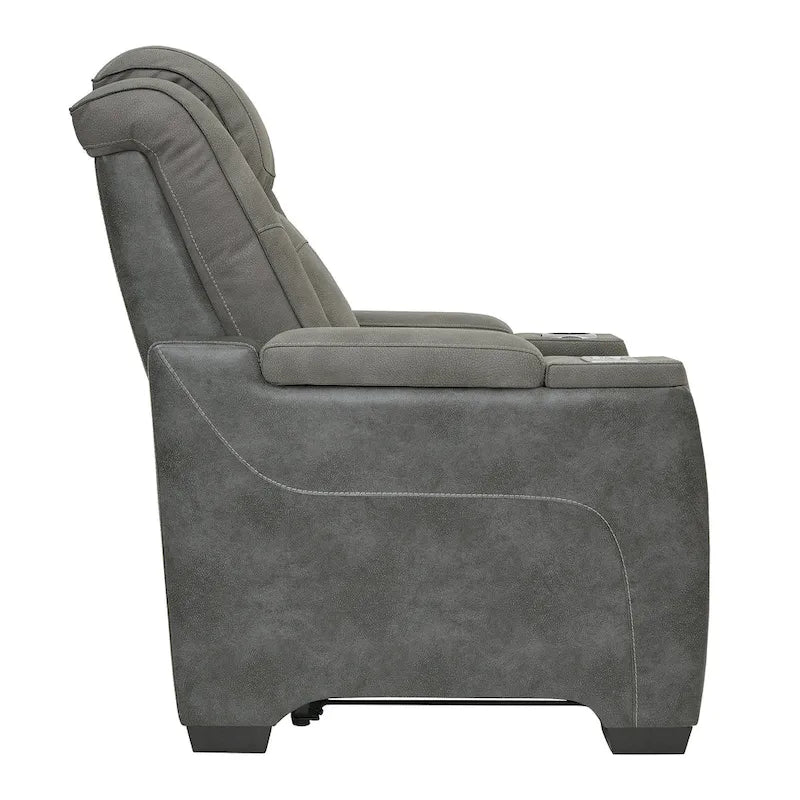 Fauteuil Inclinable Électrique avec Appuie-tête Réglable | Similicuir, Port USB, Salon