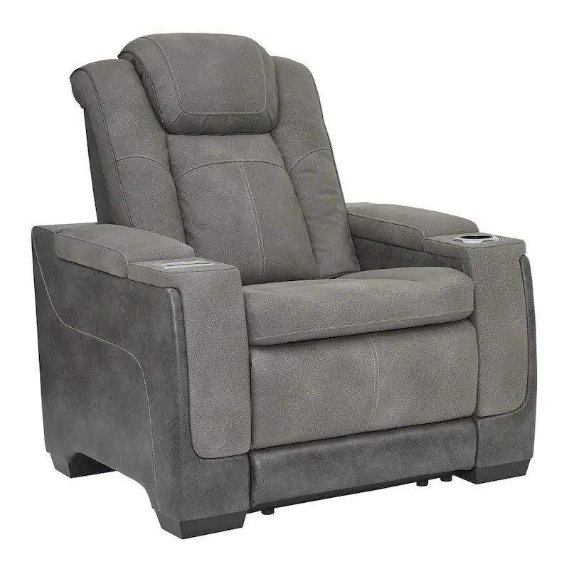 Fauteuil Inclinable Électrique avec Appuie-tête Réglable | Similicuir, Port USB, Salon