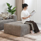 Canapé d'angle en velours côtelé en forme de L | Ensemble rembourré 5 pièces, salon moderne