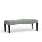 Banc d'entrée rembourré de 118 cm | Assise capitonnée, pieds en bois, style moderne