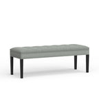 Banc d'entrée rembourré de 118 cm | Assise capitonnée, pieds en bois, style moderne