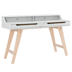 Bureau d'écriture à deux tiroirs | Bureau compact pour la maison avec rangement, style moderne