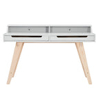 Bureau d'écriture à deux tiroirs | Bureau compact pour la maison avec rangement, style moderne