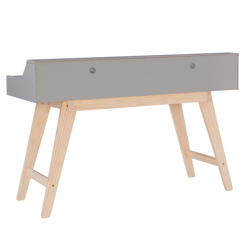 Bureau d'écriture à deux tiroirs | Bureau compact pour la maison avec rangement, style moderne