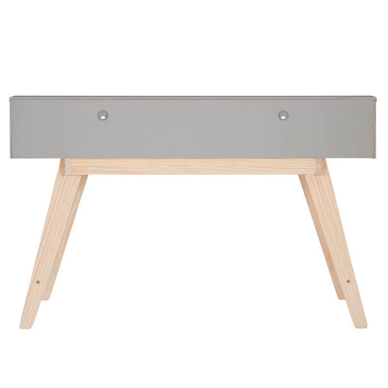 Bureau d'écriture à deux tiroirs | Bureau compact pour la maison avec rangement, style moderne