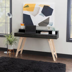 Bureau d'écriture à deux tiroirs | Bureau compact pour la maison avec rangement, style moderne