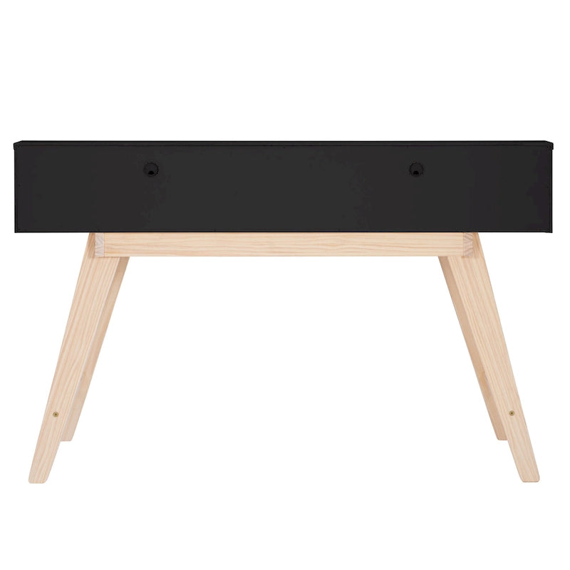 Bureau d'écriture à deux tiroirs | Bureau compact pour la maison avec rangement, style moderne
