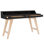 Bureau d'écriture à deux tiroirs | Bureau compact pour la maison avec rangement, style moderne