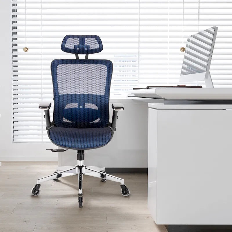 Chaise de bureau en maille avec fonction de verrouillage | Hauteur réglable, ergonomique, pour bureau à domicile