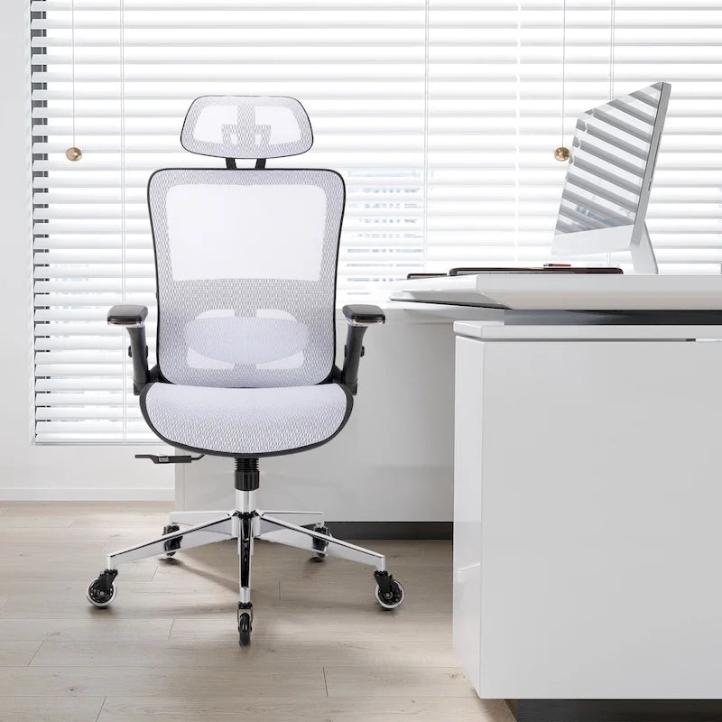 Chaise de bureau en maille avec fonction de verrouillage | Hauteur réglable, ergonomique, pour bureau à domicile