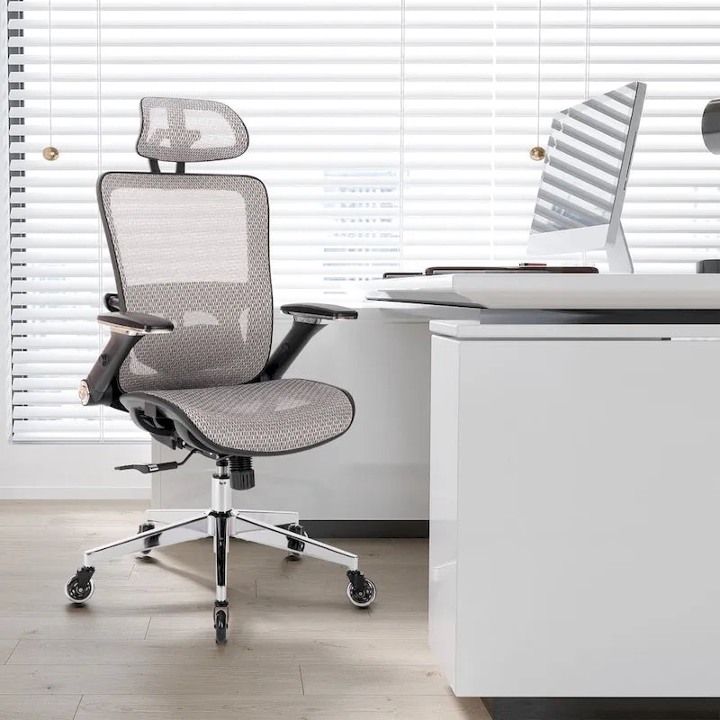 Chaise de bureau en maille avec fonction de verrouillage | Hauteur réglable, ergonomique, pour bureau à domicile