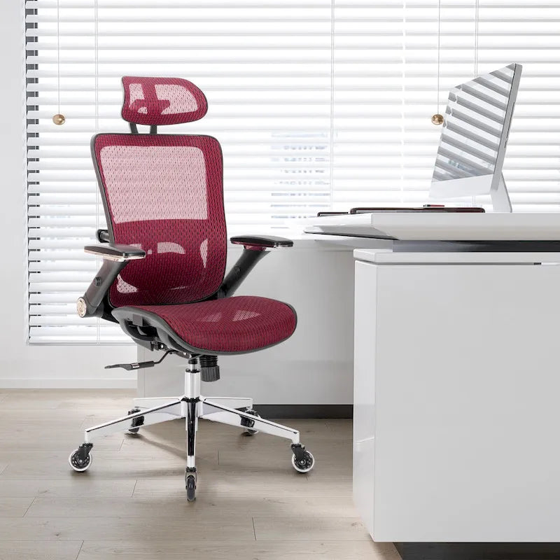Chaise de bureau en maille avec fonction de verrouillage | Hauteur réglable, ergonomique, pour bureau à domicile