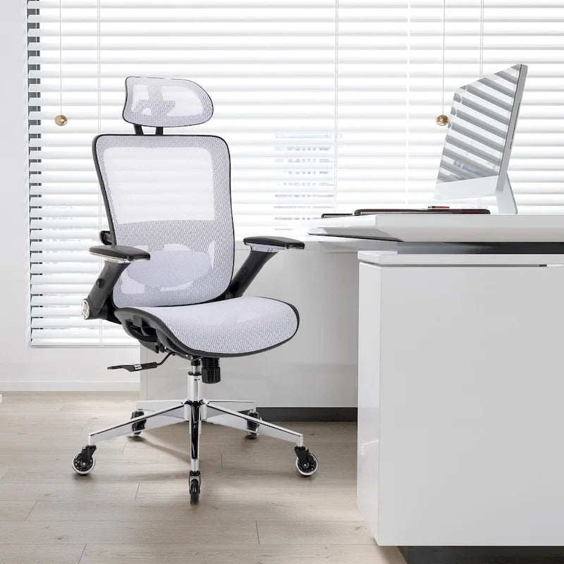 Chaise de bureau en maille avec fonction de verrouillage | Hauteur réglable, ergonomique, pour bureau à domicile