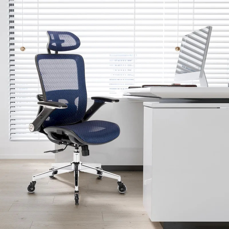 Chaise de bureau en maille avec fonction de verrouillage | Hauteur réglable, ergonomique, pour bureau à domicile