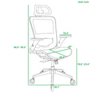 Chaise de bureau en maille avec fonction de verrouillage | Hauteur réglable, ergonomique, pour bureau à domicile