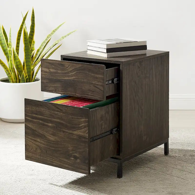 Classeur latéral à 2 tiroirs | Rangement pour bureau à domicile, Cadre en métal, Format Lettre et Légal