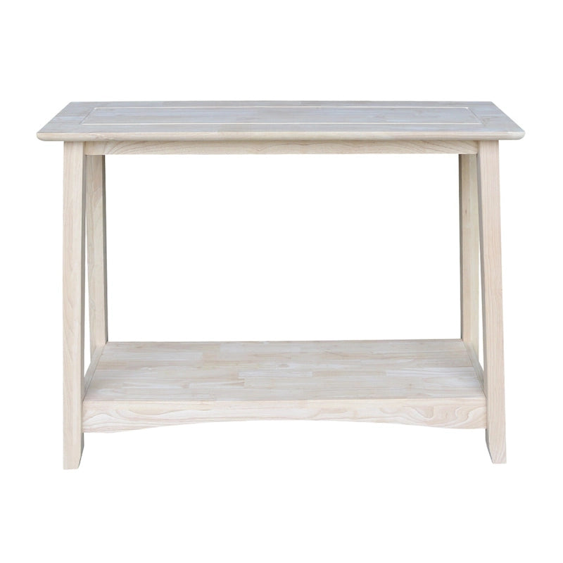 Console en bois de parawood massif non fini | Bois naturel, Entrée et couloir