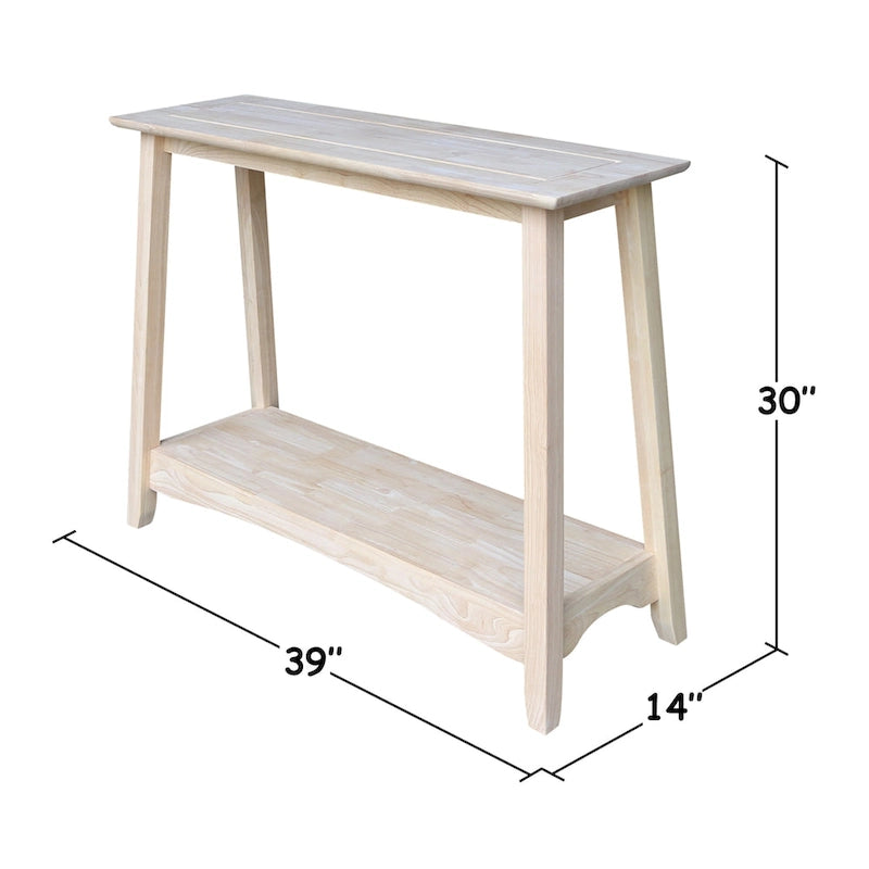 Console en bois de parawood massif non fini | Bois naturel, Entrée et couloir