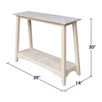 Console en bois de parawood massif non fini | Bois naturel, Entrée et couloir