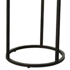 Table d'appoint ronde 18" | Finition Châtaigne, Style Industriel, Table d'appoint pour Salon