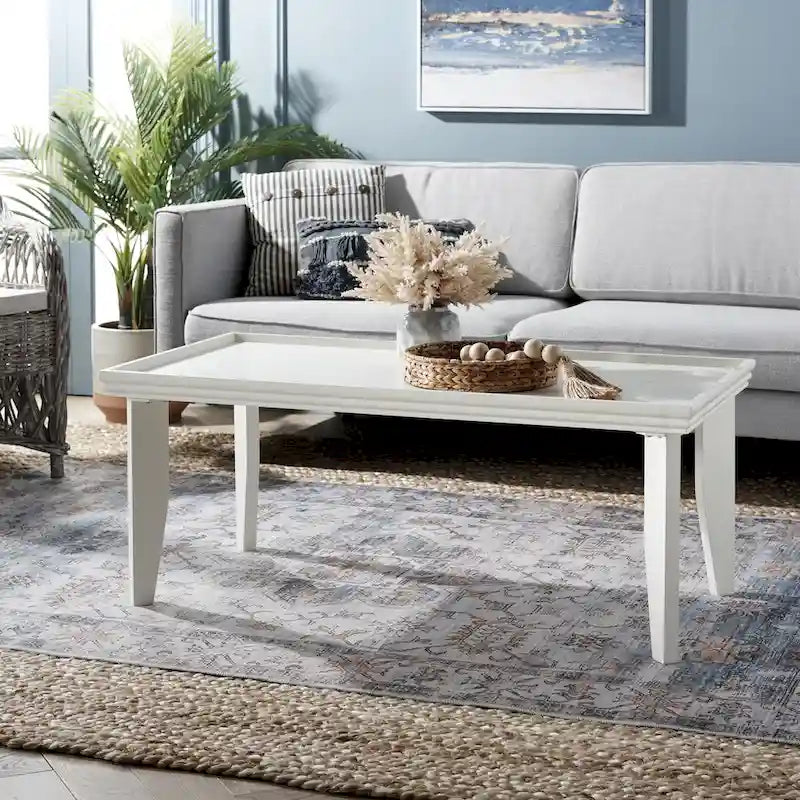 Table basse ronde moderne sur pied | Piétement géométrique en métal, style salon contemporain
