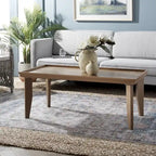 Table basse ronde moderne sur pied | Piétement géométrique en métal, style salon contemporain