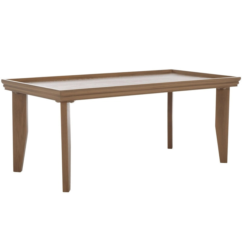 Table basse ronde moderne sur pied | Piétement géométrique en métal, style salon contemporain