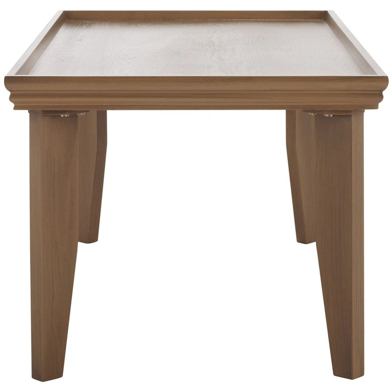 Table basse ronde moderne sur pied | Piétement géométrique en métal, style salon contemporain