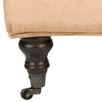 Canapé d'angle en L avec méridienne réversible | Tissu lin, Assise profonde, 5 places