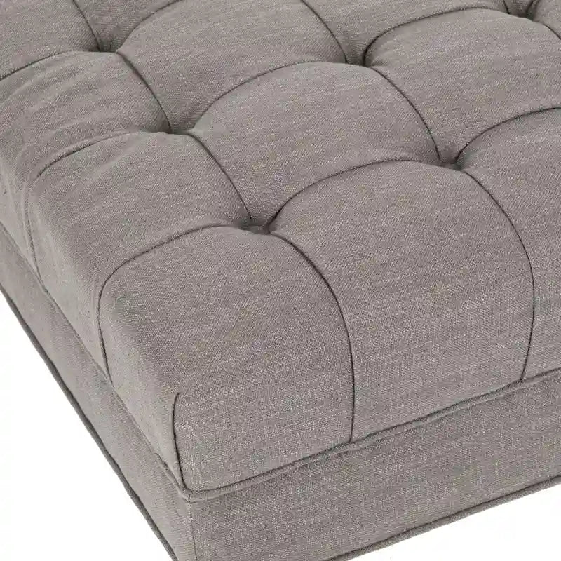 Canapé d'angle en L avec méridienne réversible | Tissu lin, Assise profonde, 5 places
