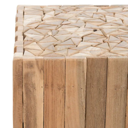 15" Square Oak End Table | Medium Oak Finish, Solid Wood, Living Room Side Table