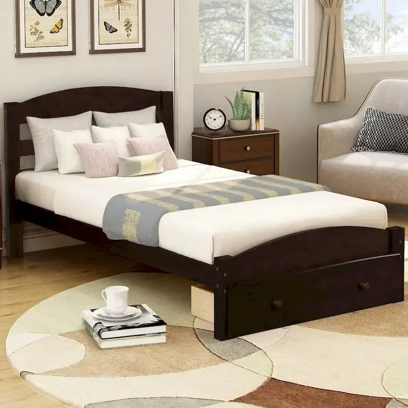 Canapé-lit convertible | Futon avec accoudoirs, tissu en lin, idéal petits espaces