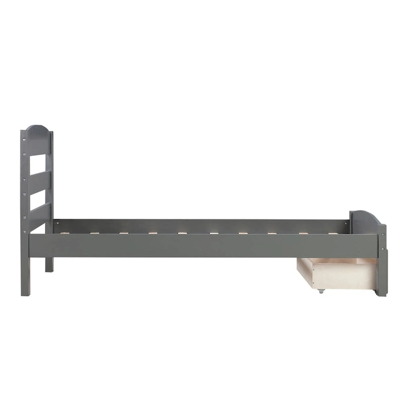 Canapé-lit convertible | Futon avec accoudoirs, tissu en lin, idéal petits espaces