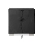 Ensemble de chambre King 6 pièces moderne en bois massif noir | Tiroirs doublés de cèdre, ensemble complet