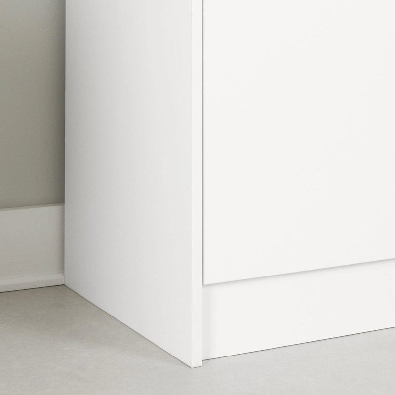 Meuble de rangement autoportant | Armoire de cuisine haute, étagères réglables, blanc