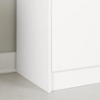Meuble de rangement autoportant | Armoire de cuisine haute, étagères réglables, blanc