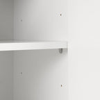 Meuble de rangement autoportant | Armoire de cuisine haute, étagères réglables, blanc