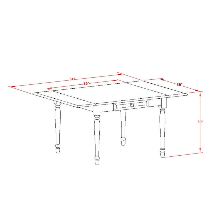 Ensemble table de salle à manger rectangulaire en bois avec chaises | Bois massif, style classique, pour 4-6 personnes