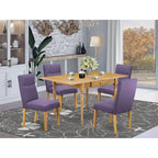 Ensemble table de salle à manger rectangulaire en bois avec chaises | Bois massif, style classique, pour 4-6 personnes