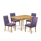 Ensemble table de salle à manger rectangulaire en bois avec chaises | Bois massif, style classique, pour 4-6 personnes