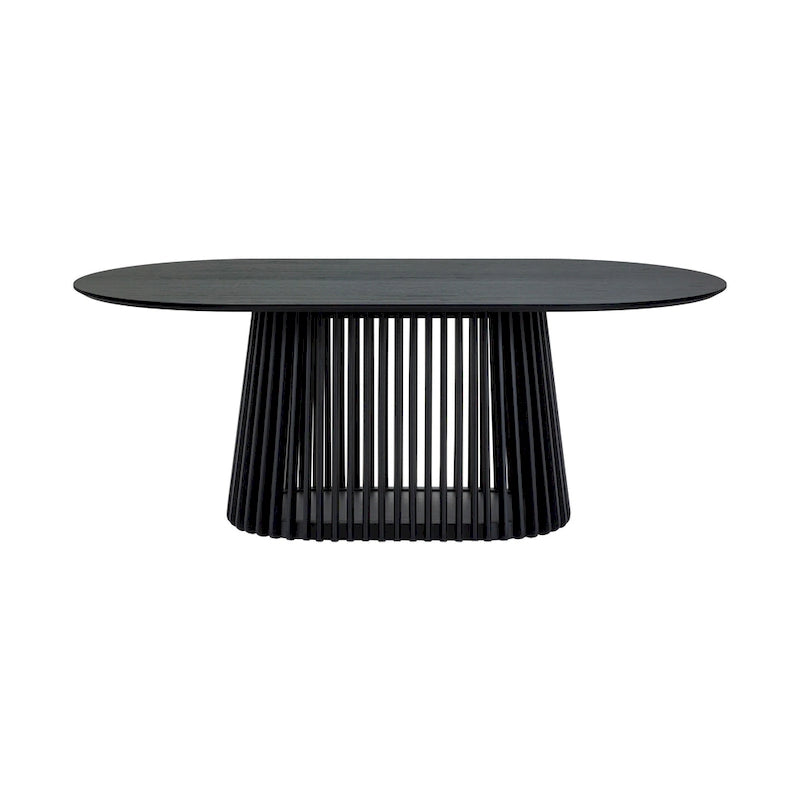 Ensemble de salle à manger ovale 5 pièces | Table ronde et 4 chaises rembourrées, salle à manger moderne