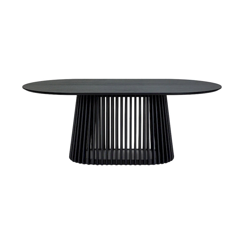 Ensemble de salle à manger ovale 5 pièces | Table ronde et 4 chaises rembourrées, salle à manger moderne