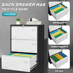 3 Drawer Metal Lateral File Cabinet with Lock,Office Vertical Files Cabinet ,Locking Metal File Cabinet,Assembly Required
