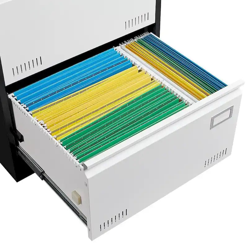 Classeur latéral métallique à 3 tiroirs verrouillables | Rangement pour bureau à domicile, assemblage requis