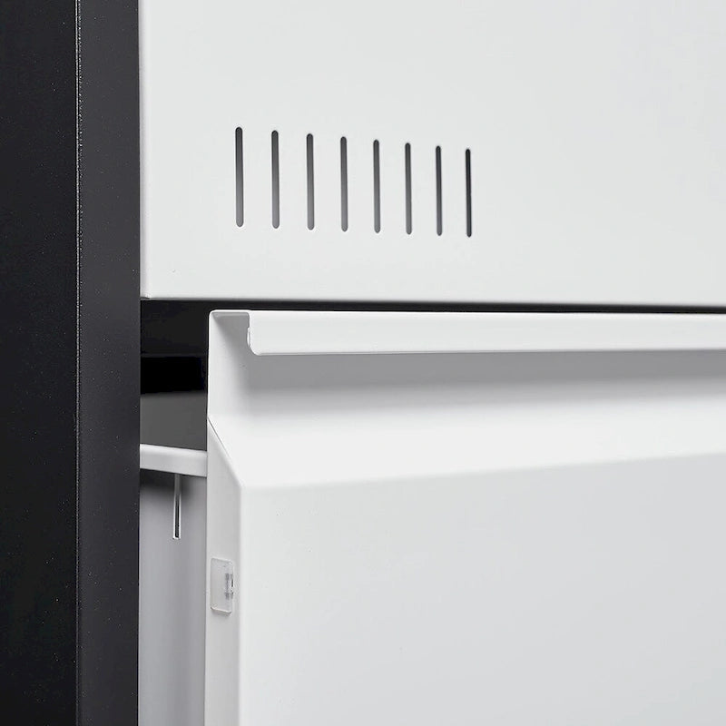 Classeur latéral métallique à 3 tiroirs verrouillables | Rangement pour bureau à domicile, assemblage requis