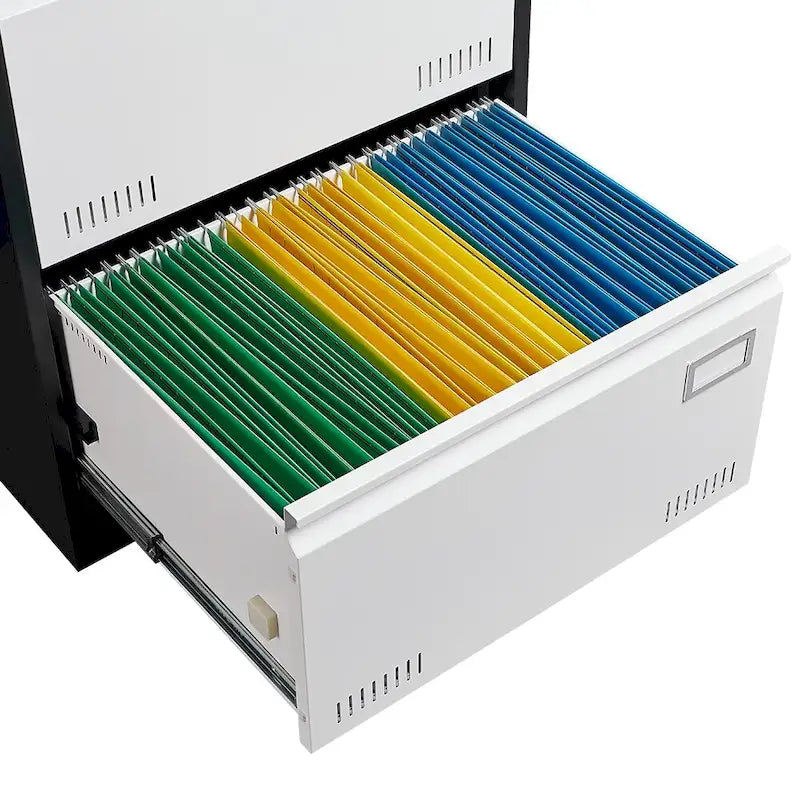 Classeur latéral métallique à 3 tiroirs verrouillables | Rangement pour bureau à domicile, assemblage requis