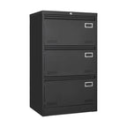 Classeur latéral métallique à 3 tiroirs verrouillables | Rangement pour bureau à domicile, assemblage requis