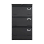 Classeur latéral métallique à 3 tiroirs verrouillables | Rangement pour bureau à domicile, assemblage requis
